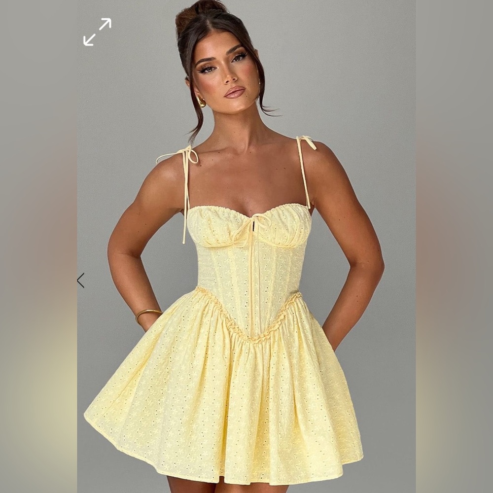 Babyboo Yellow corset Mini Dress S